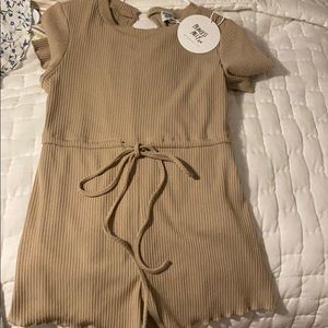 Taupe princess poly romper